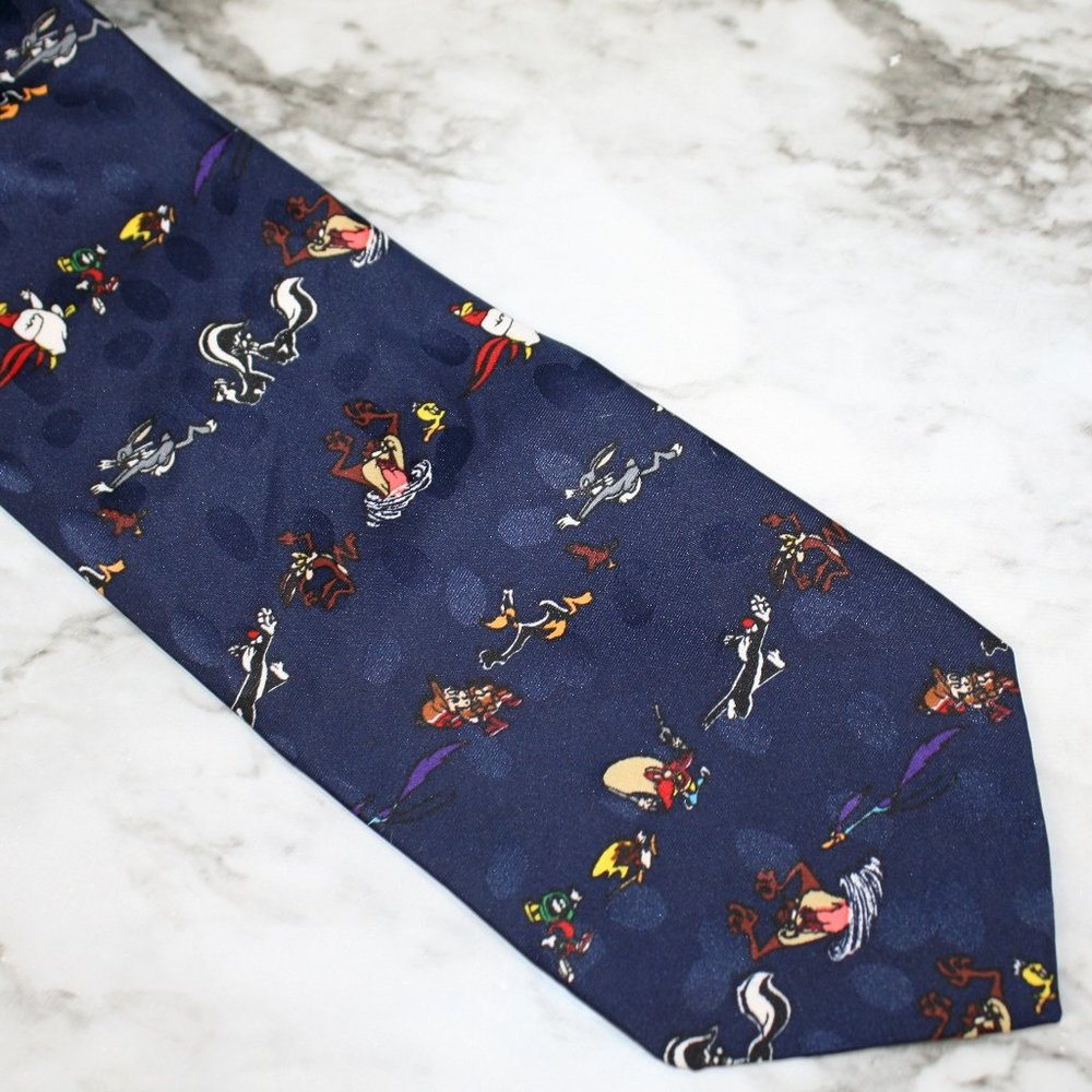 VINTAGE LOONEY TUNES MANIA Neck Tie Characters Cartoon Collectible Necktie - Picture 2 of 14